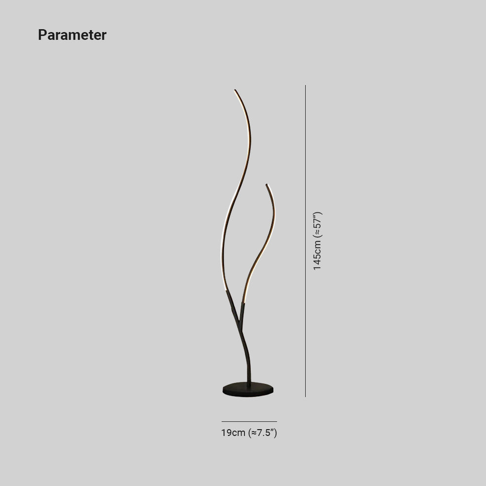 Louise Modern Simple Floor Lamp, Black & White - Neutral Decor
