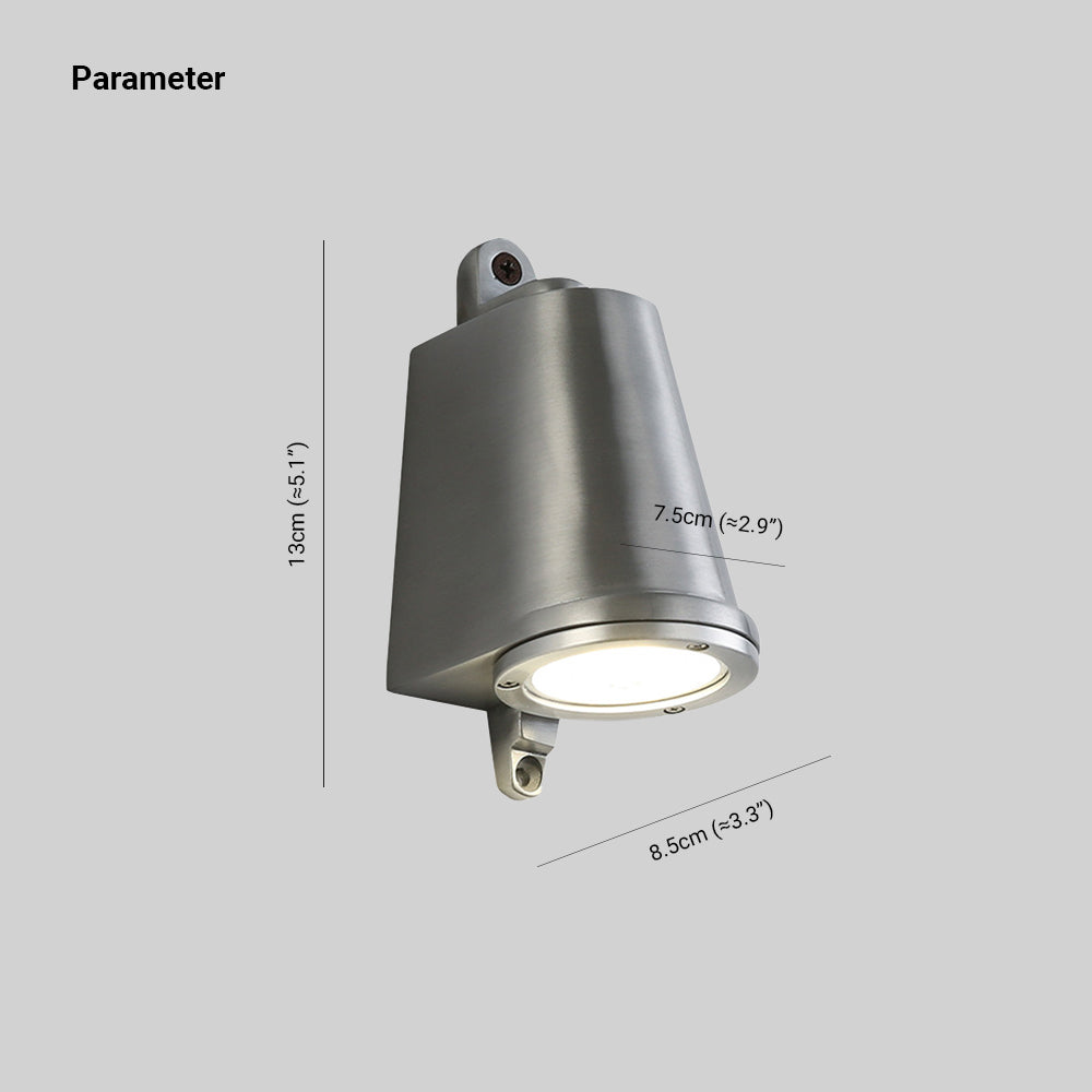 Ray Industrial Metal Bell Shaped Indoor Wall Lamp, Black/Grey/Coppery/Aluminum - Neutral Decor