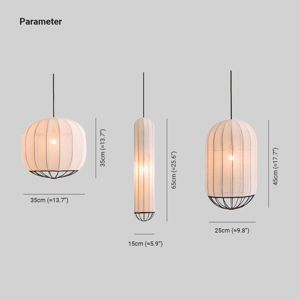 Ritta Pendant Light, Fabric - Neutral Decor