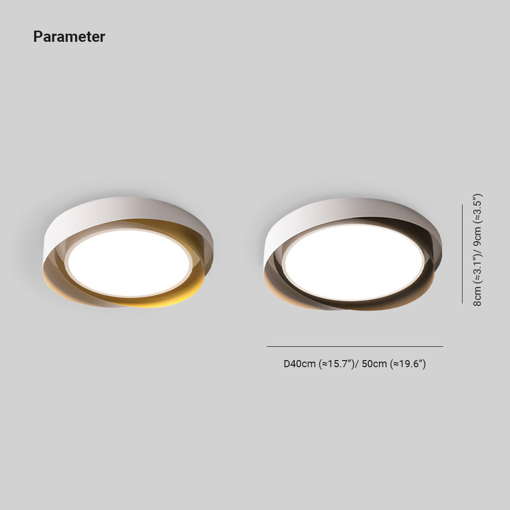 Arisha Modern Geometric Metal/Acrylic Flush Mount Ceiling Light, White/Gold - Neutral Decor