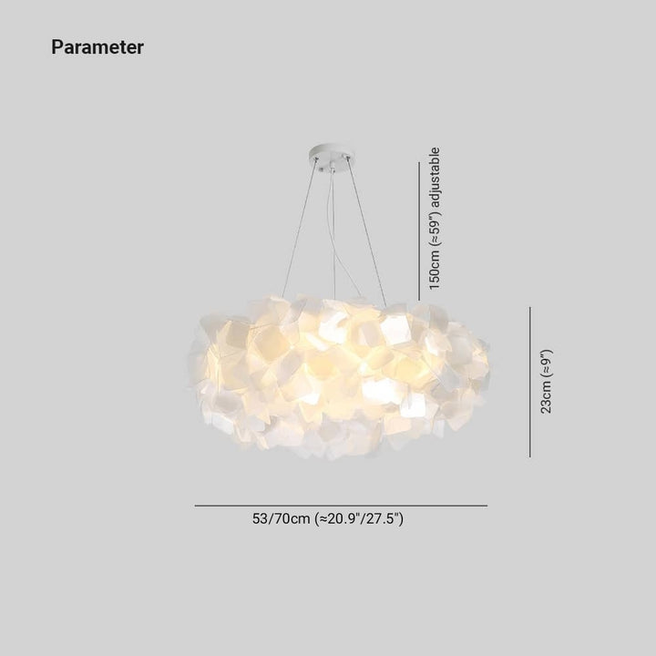 Arisha Modern Multicolour Decorative Flower Acrylic Pendant Light - Neutral Decor