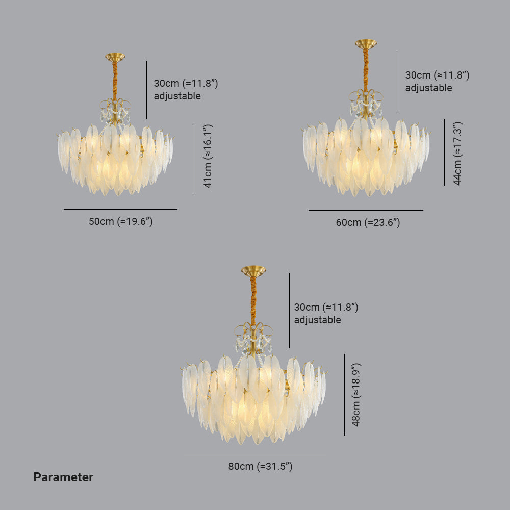 Kristy Elegant Pearl/Glass/Metal Chandelier, White - Neutral Decor