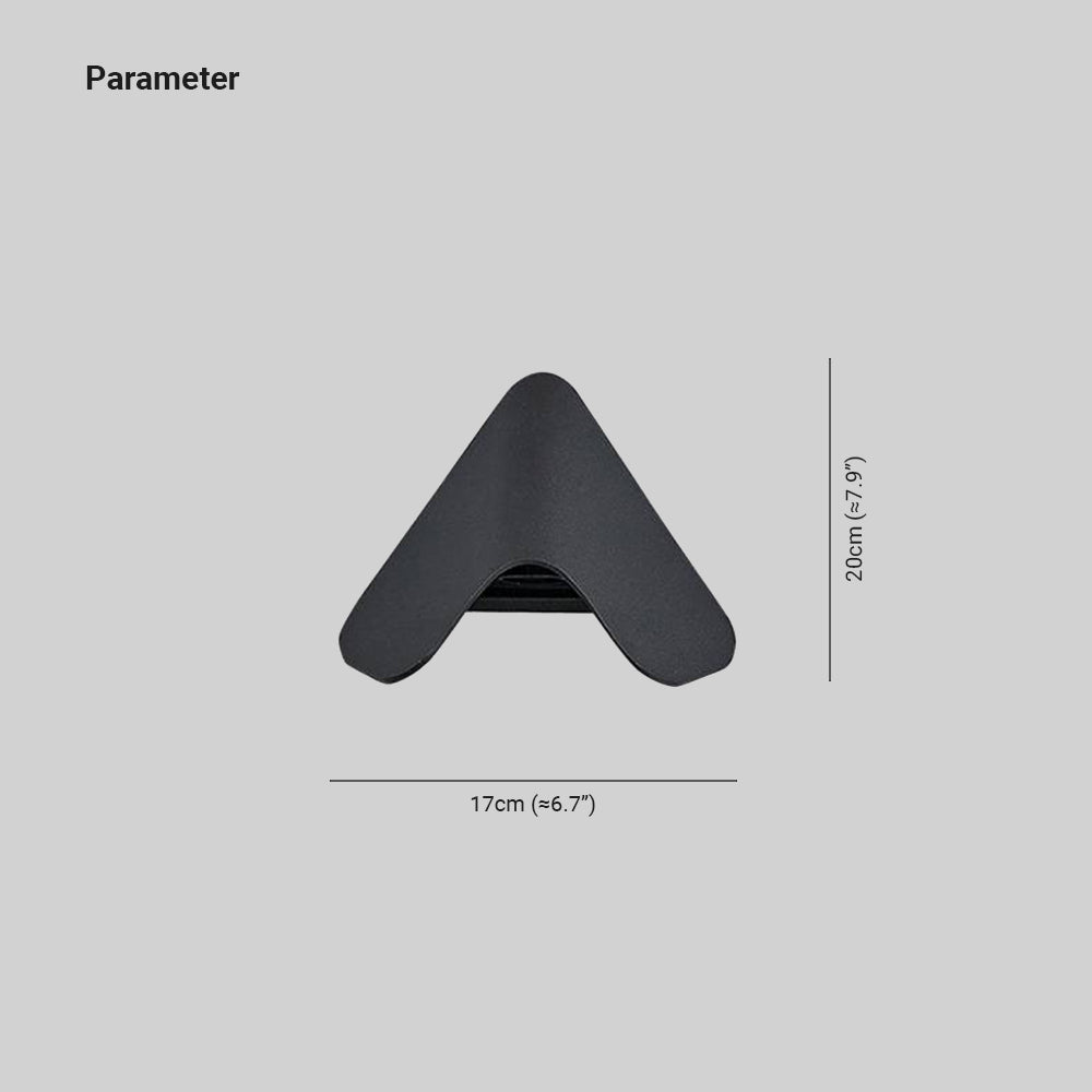 Ray Minimalist Triangle Metal Outdoor Wall Lamp, Balck/White - Neutral Decor