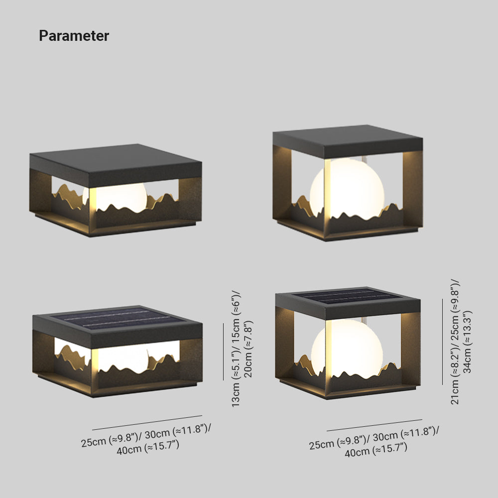Ray Modern Mountain Metal Outdoor Lamp, Warm Light - Neutral Decor