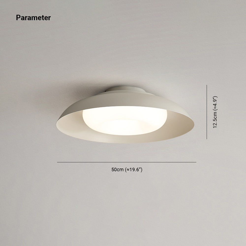Arisha Nordic Bowl Acrylic Flush Mount Ceiling Light, White - Neutral Decor