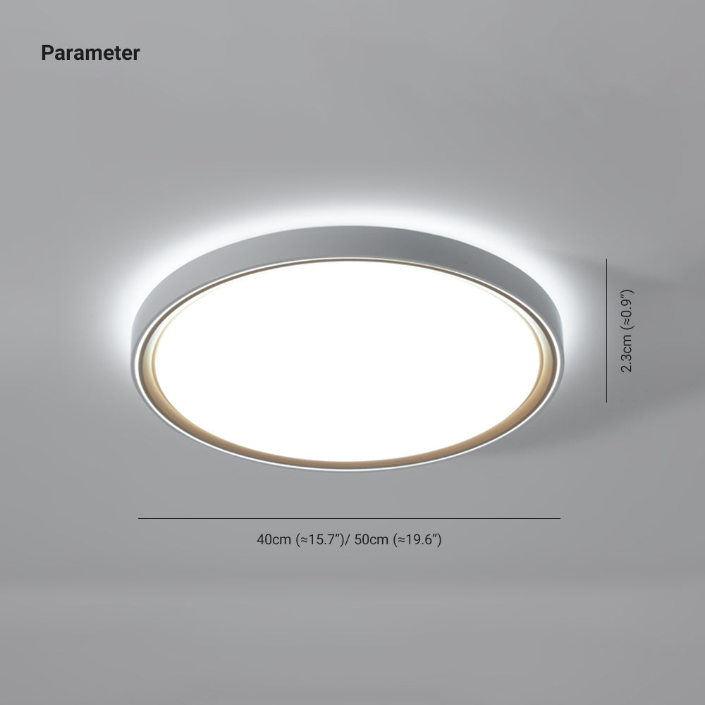 Arisha Minimalist Round/Square Metal/Acrylic Flush Mount Ceiling Light, Gold - Neutral Decor