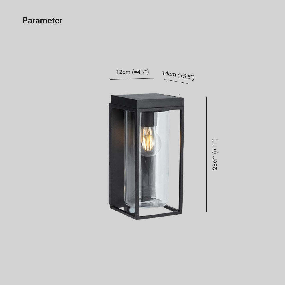 Ray Modern Rectangular Solar Waterproof Glass Outdoor Wall Lamp - Neutral Decor
