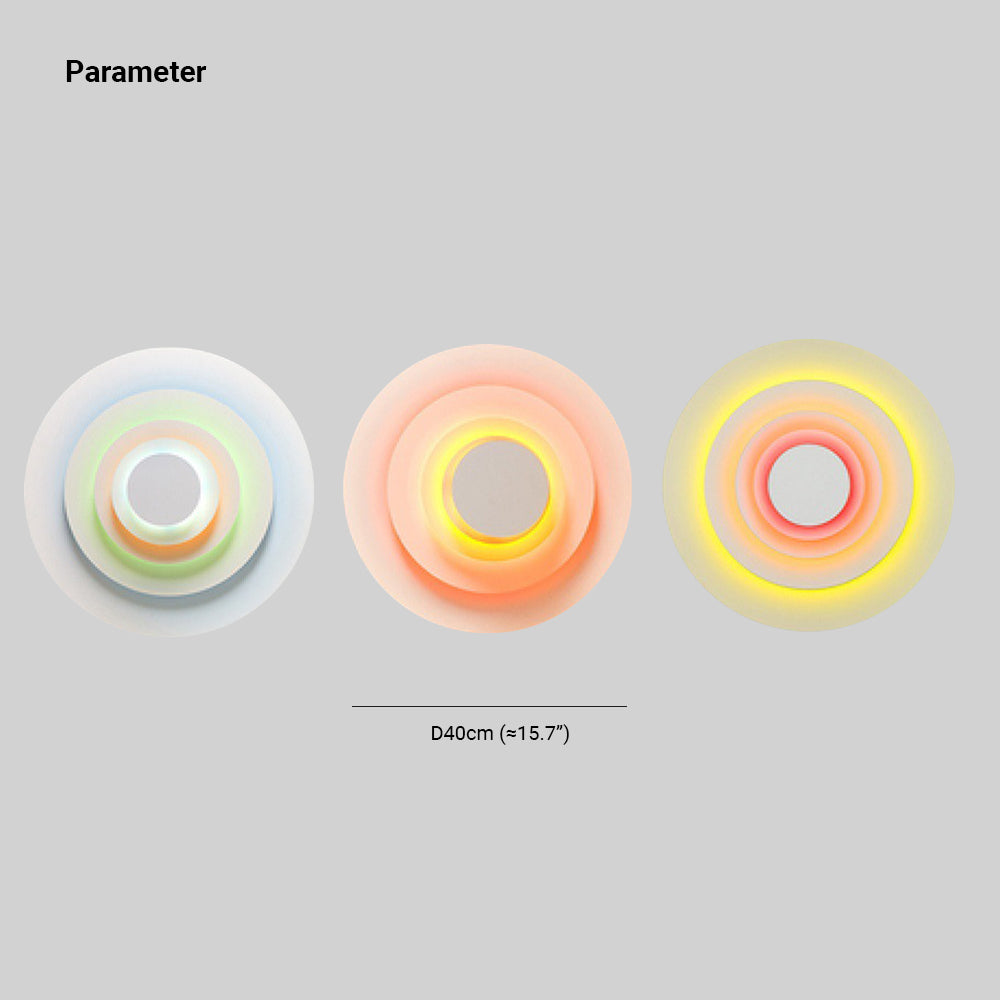 Aria Circular 3-in-1 Colorful LED Wall Lamp - Neutral Decor