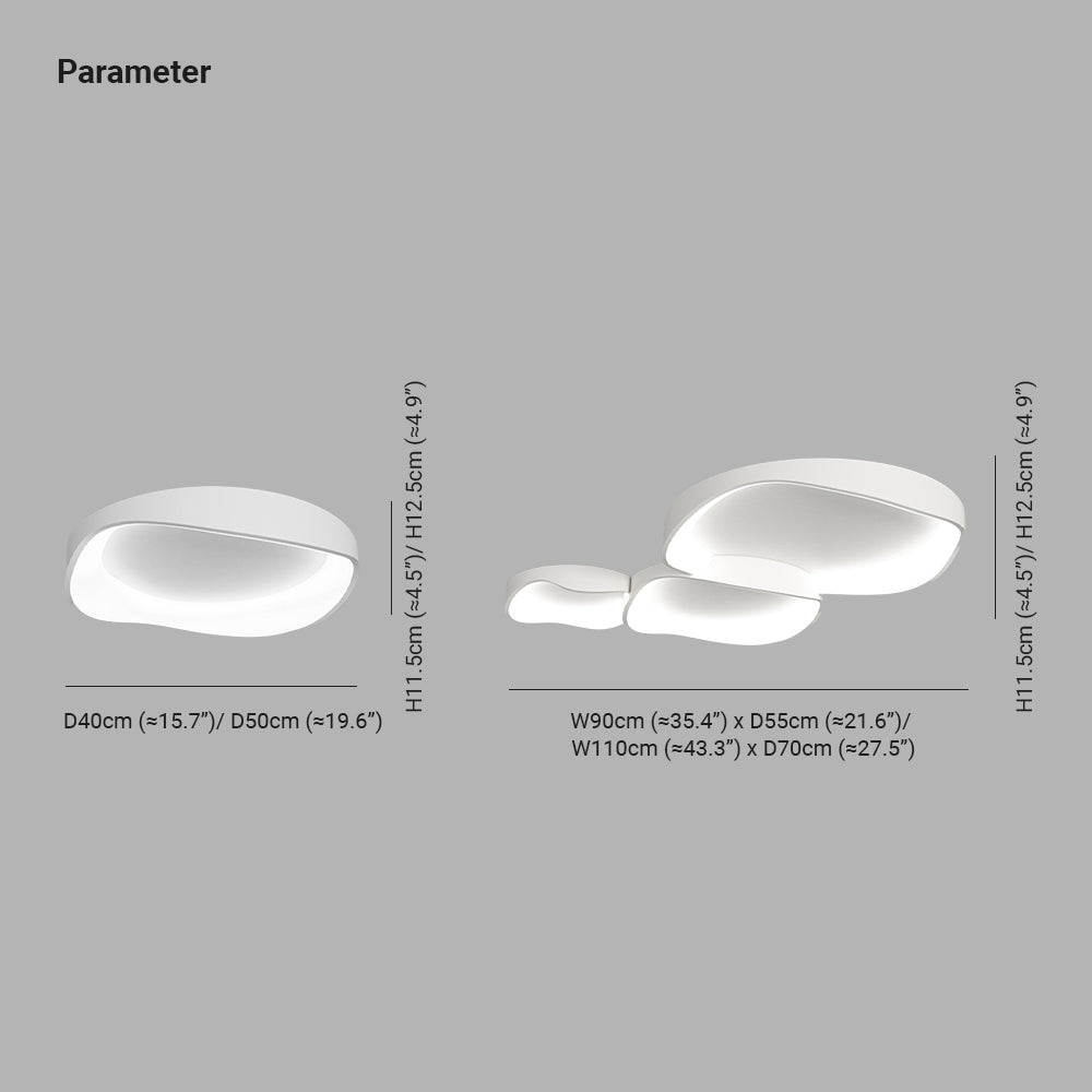Arisha Modern Wave Flush Mount Ceiling Light - Neutral Decor