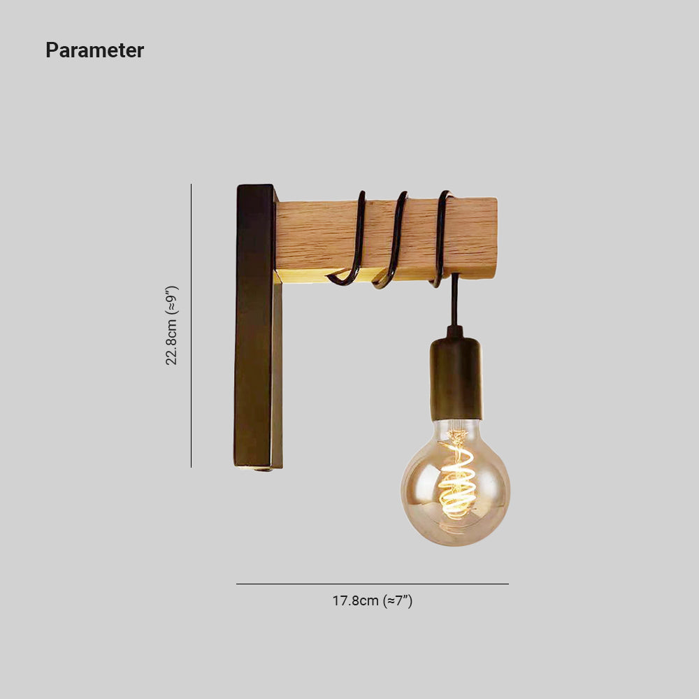Silva Wall Lamp Bulb Industrial, Metal, Black/White, Living Room - Neutral Decor