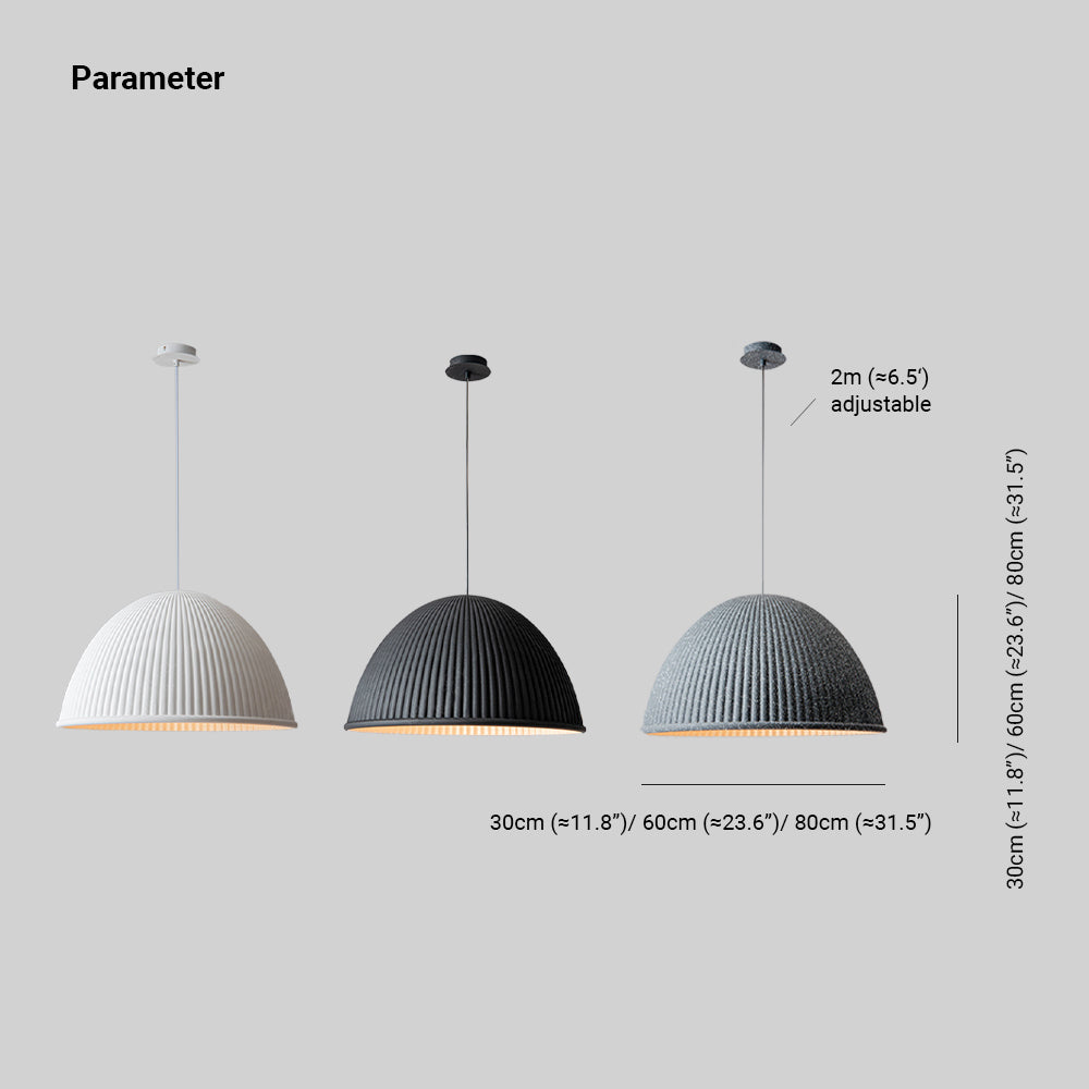 Valentina Modern Semi Resin Pendant Light, Grey/Black/White - Neutral Decor