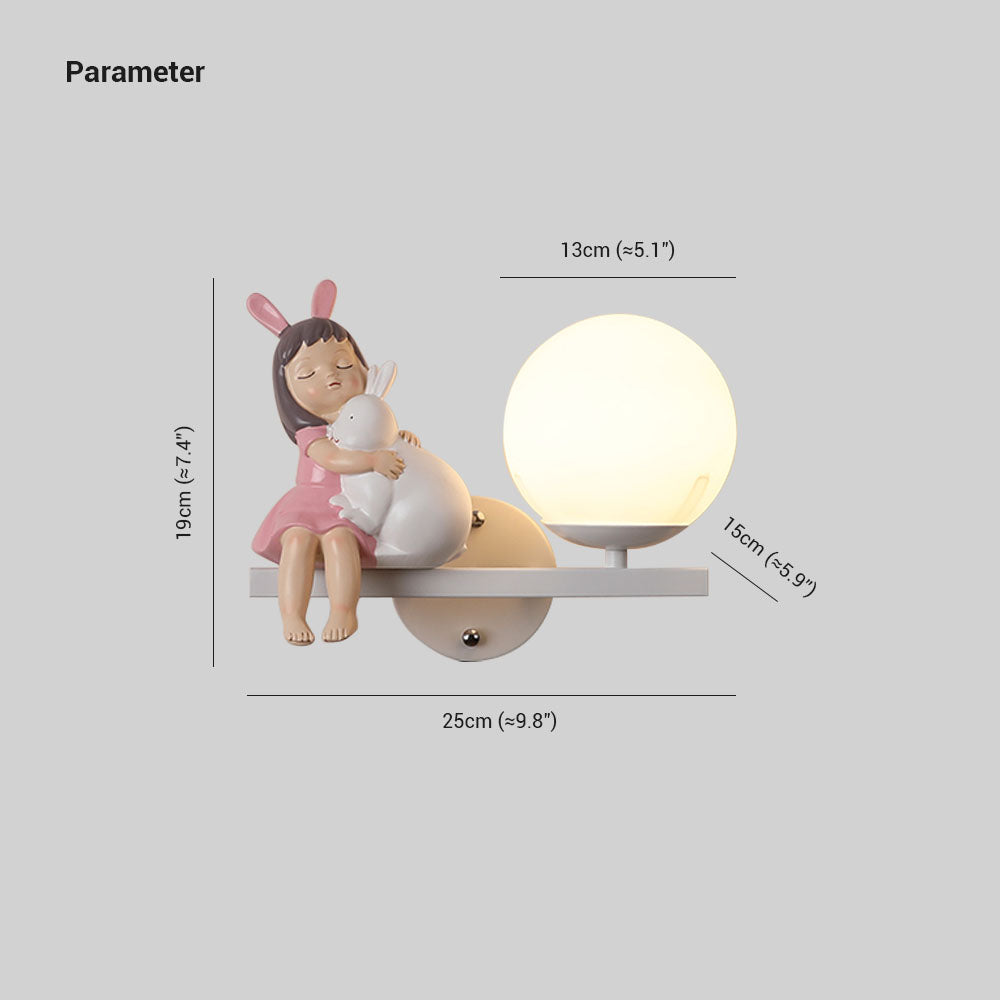 Aria Modern Metal/Glass Wall lamp, White & Pink - Neutral Decor