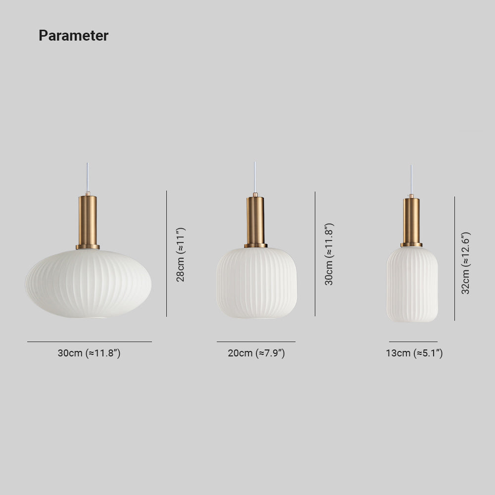Valentina Morden Bubble Glass Pendant Light, White, Bedroom - Neutral Decor