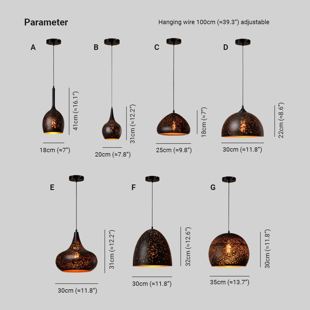 Alessio Geometry Pendant Light, 7 Style - Neutral Decor