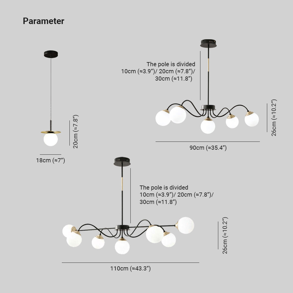 Valentina Chandelier, 1/5/7 Heads - Neutral Decor