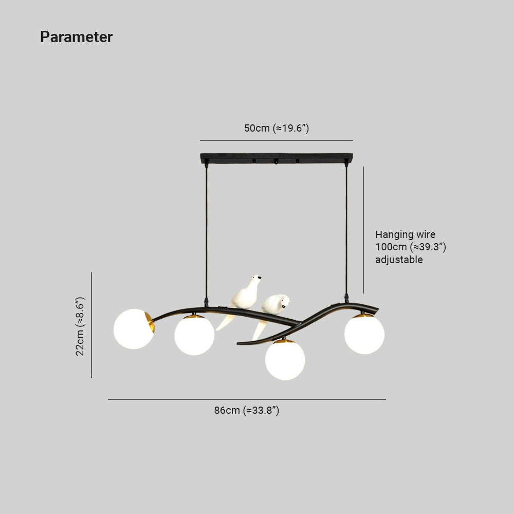 Arisha Mondern Bird Pendant Light, 2 Colour - Neutral Decor