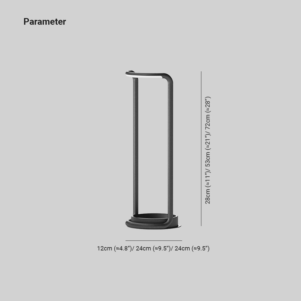 Ray Minimalist Rectangular Solar LED Outdoor Floor Lamp, Black - Neutral Decor