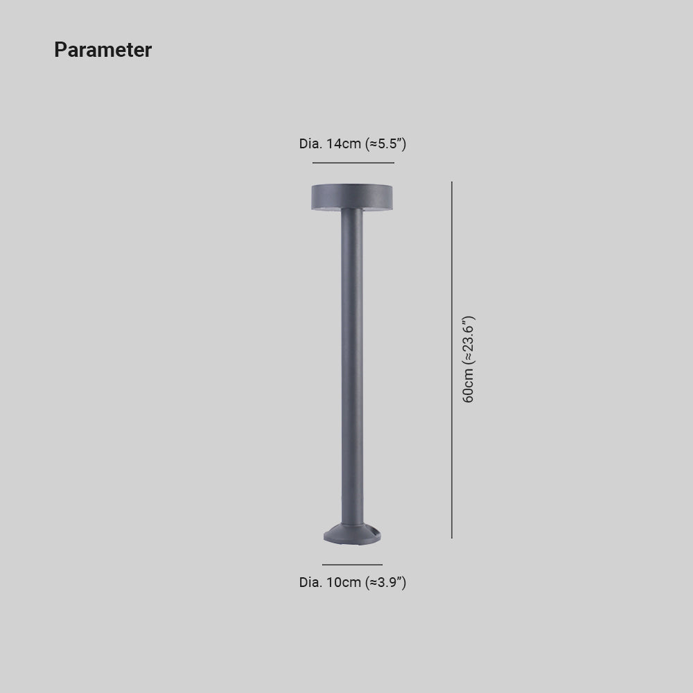 Ray Modern Metal Frisbee Shaped Lampholder Outdoor Path Light, Black - Neutral Decor