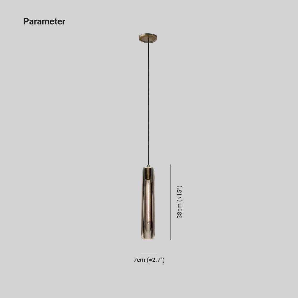 June Brass Designer Glass Pendant Lamp Smoky-Neutral Decor