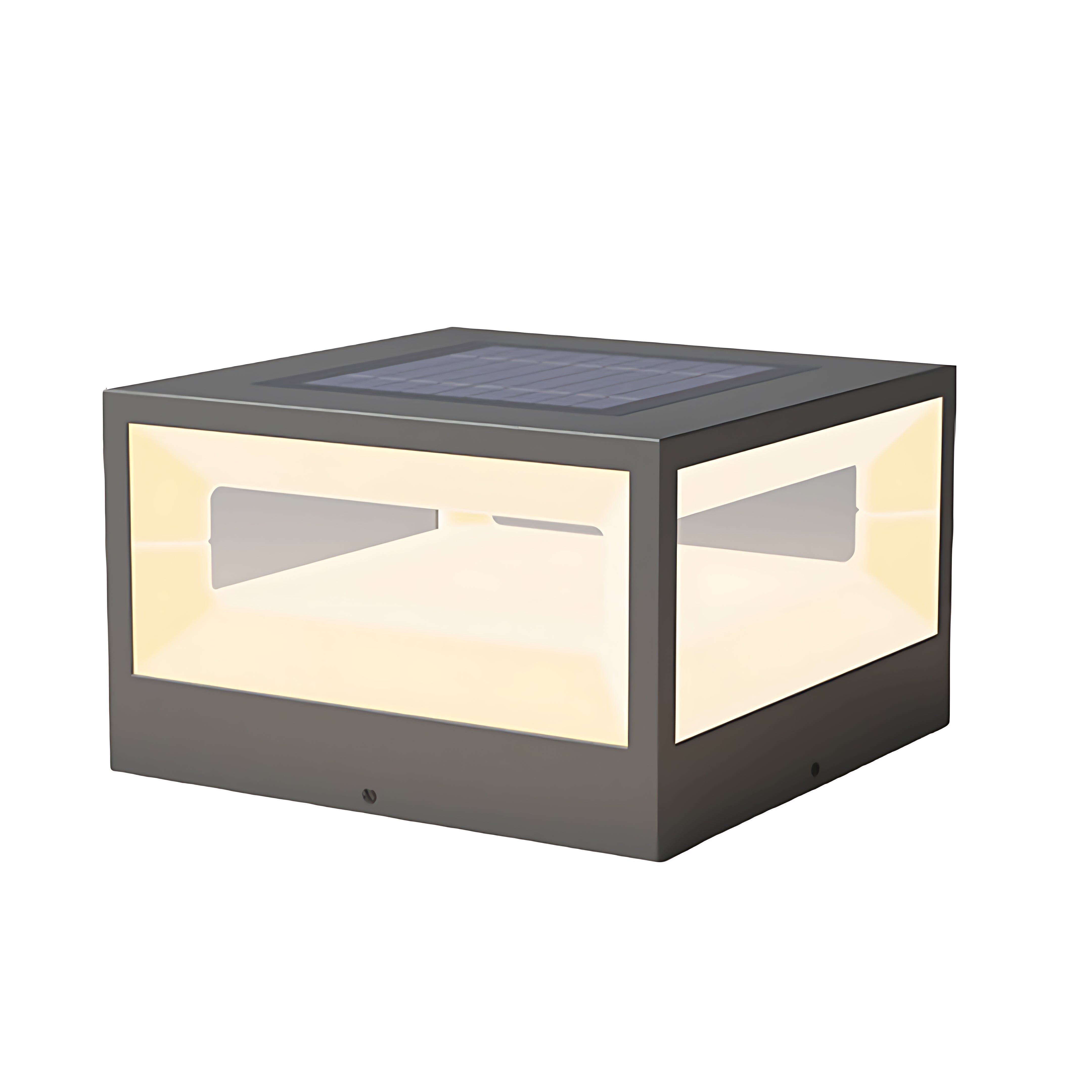 Lolass Hollow Square Stell Outdoor Pillar Light