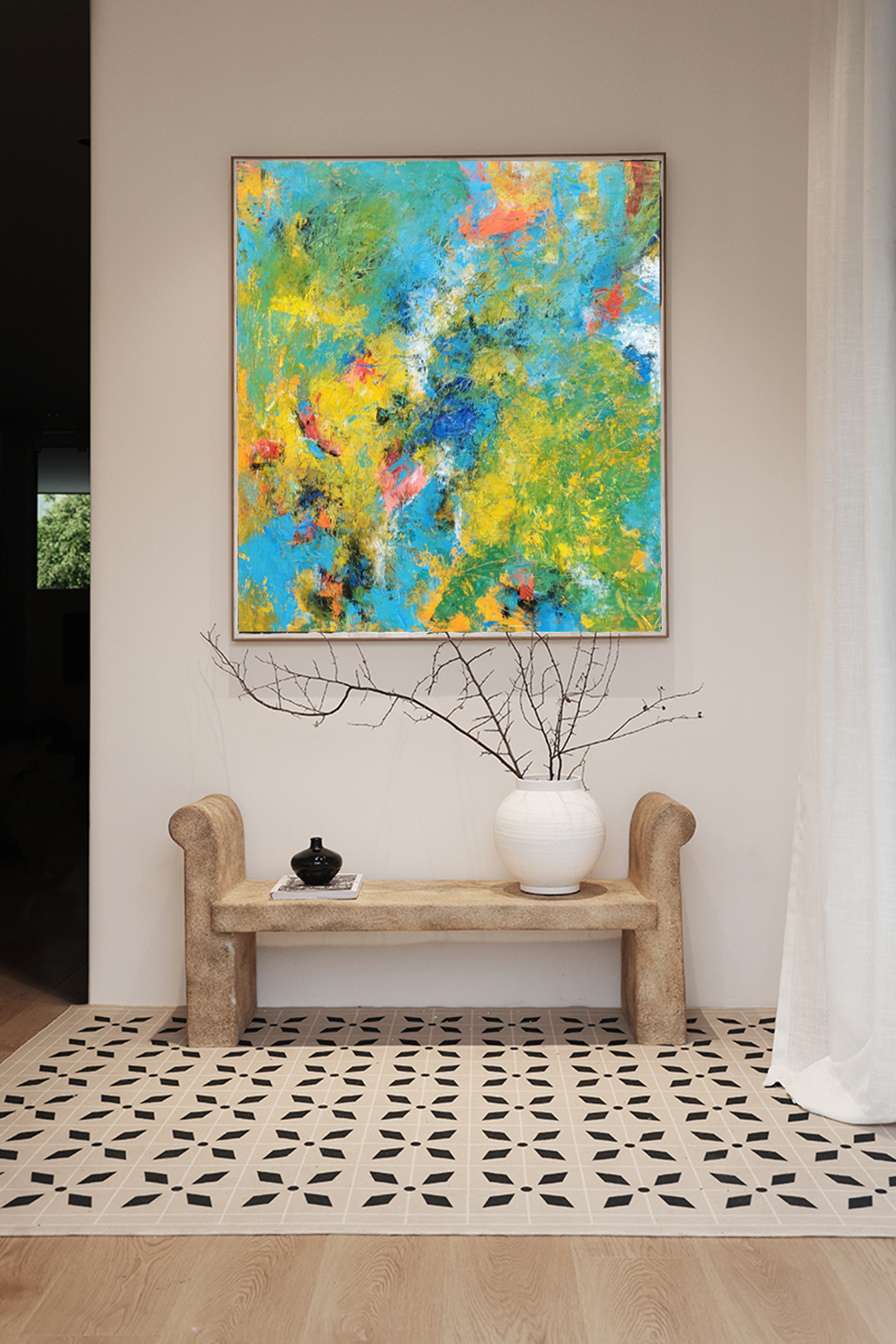 Abstract Canvas Art AB037 - Neutralighting