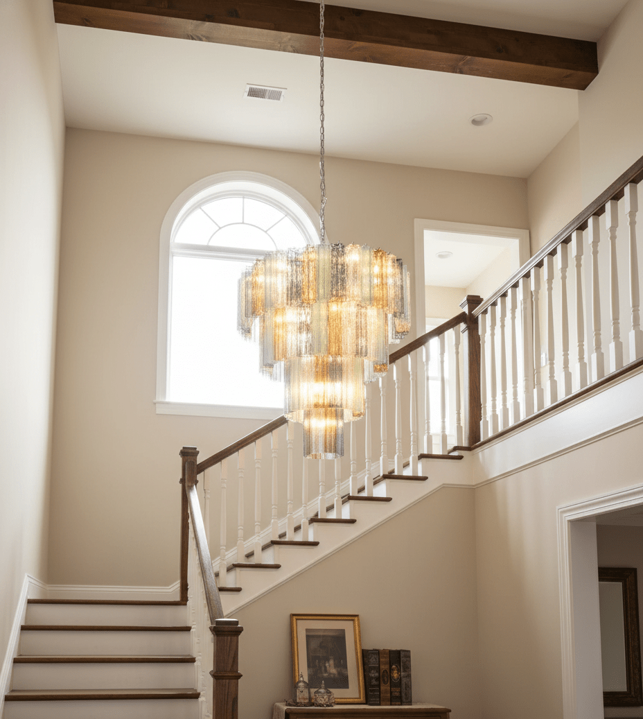 Kobi Eclat Elegant Colorful Glass Prism Chandelier-Neutral Decor