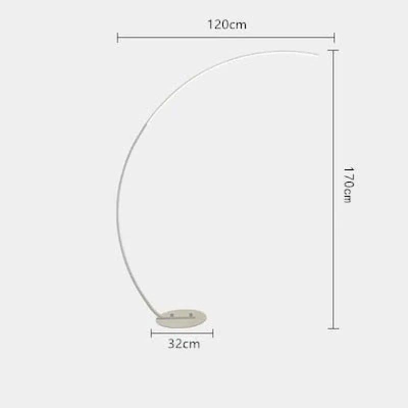 Mira Modern Arc LED Floor Lamp, Black/White, Metal/Silicon - Neutral Decor