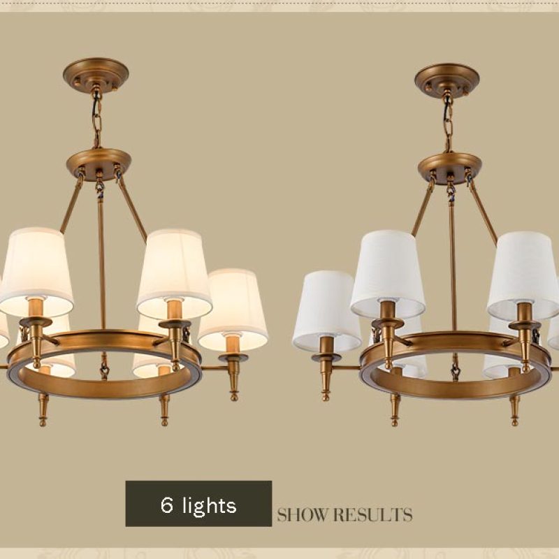 Silva vintage Ring Metal/Fabric Chandelier, Black/Copper - Neutral Decor