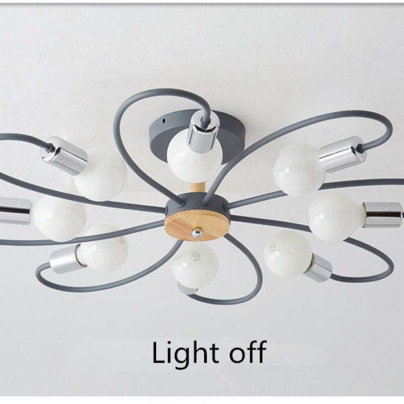 Arisha Elegant Metal/Glass Flush Mount Ceiling Light, Grey/Green - Neutral Decor