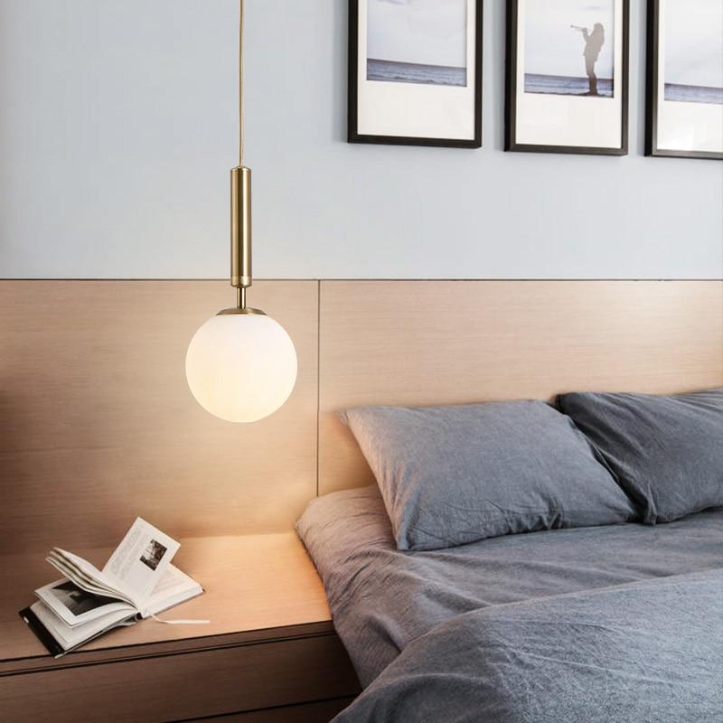 Valentina Modern Glass Ball Pendant Light, White/Clear - Neutral Decor