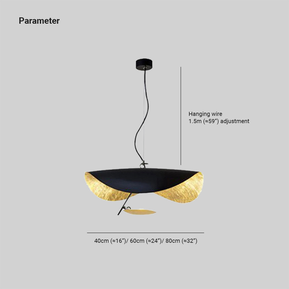 Airsha Pendant Light 3 Colour, Gold Foil Pendant Lights - Neutral Decor