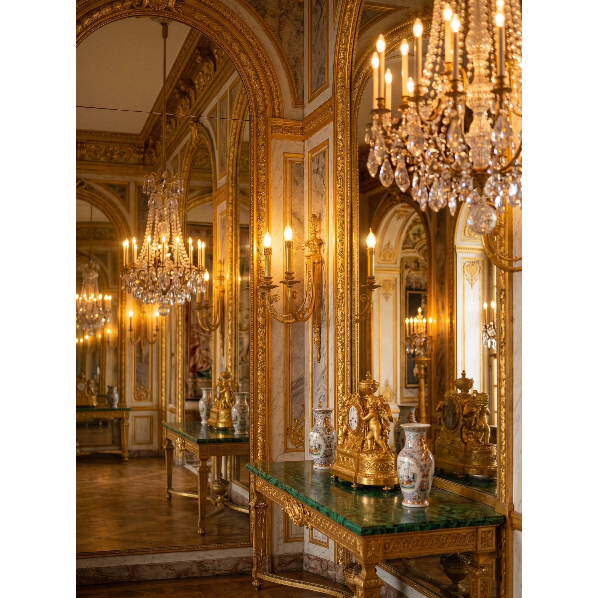 The Fabienne Wall Lamp used as an elegant lighting fixture in a hallway.