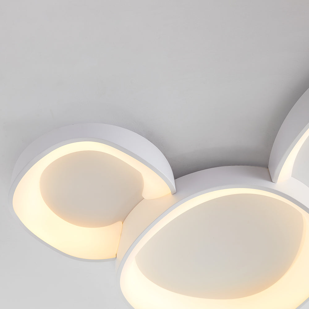 Arisha Modern Wave Flush Mount Ceiling Light - Neutral Decor