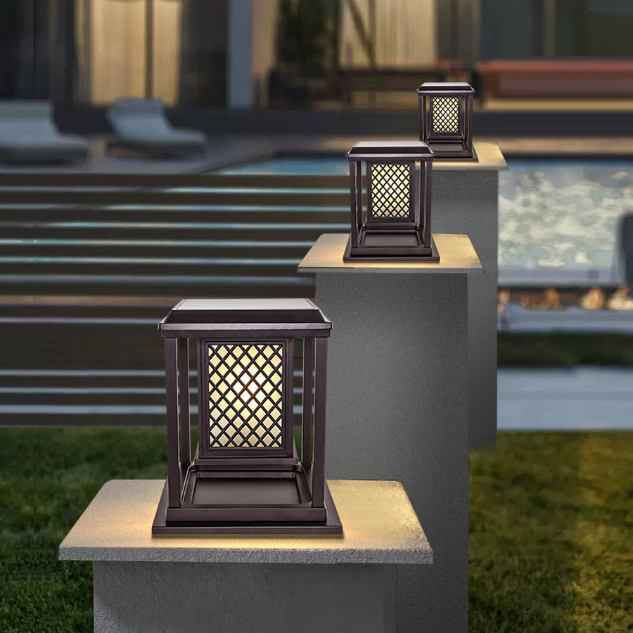 Lyndon Square Modern Style Outdoor Pillar Lights