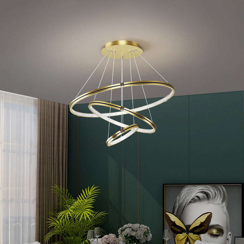 Arisha LED Rings Adjustable Pendant Light For Living Room &Dining Room - Neutral Decor