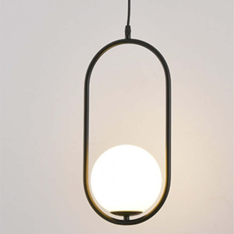 Arisha Modern Globe Metal/Glass Pendant Light, 3 Style - Neutral Decor