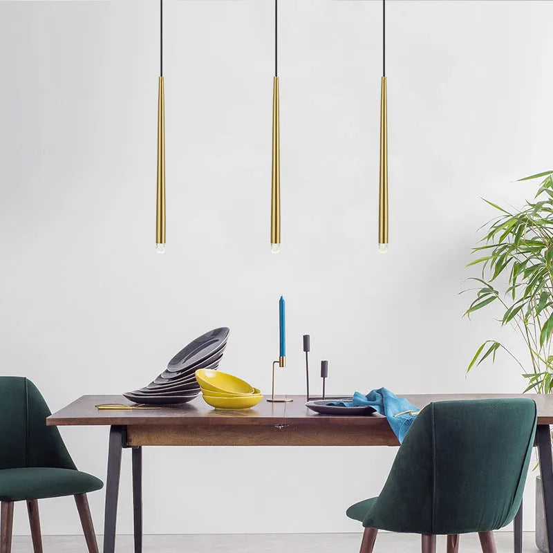 Arisha Pendant Light Linear Modern, Gold, Living Rooms - Neutral Decor
