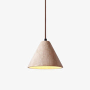 Evor Cone Travertine Pendant Lamp-Neutral Decor