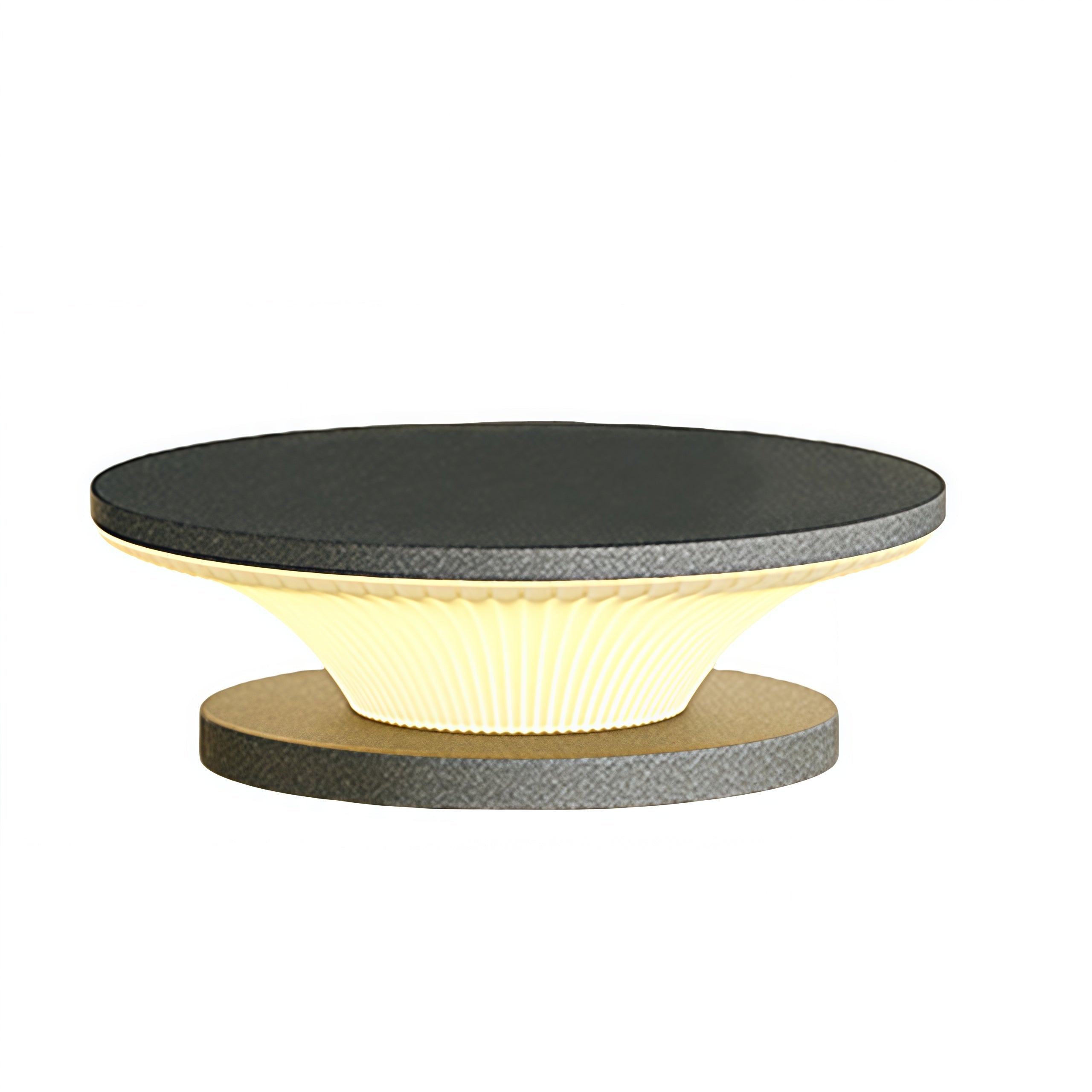 Elijah Round Modern Steel Outdoor Patio Pillar Lights