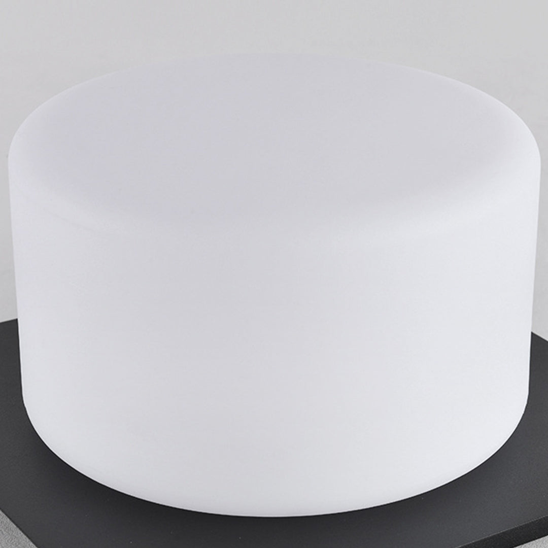Nathania Lampshade Modern Steel Outdoor Pillar Lights