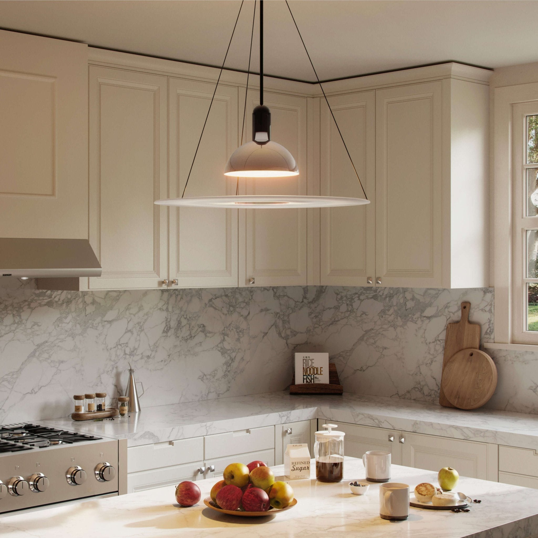 Vero Flying Saucer Pendant Light-Neutral Decor