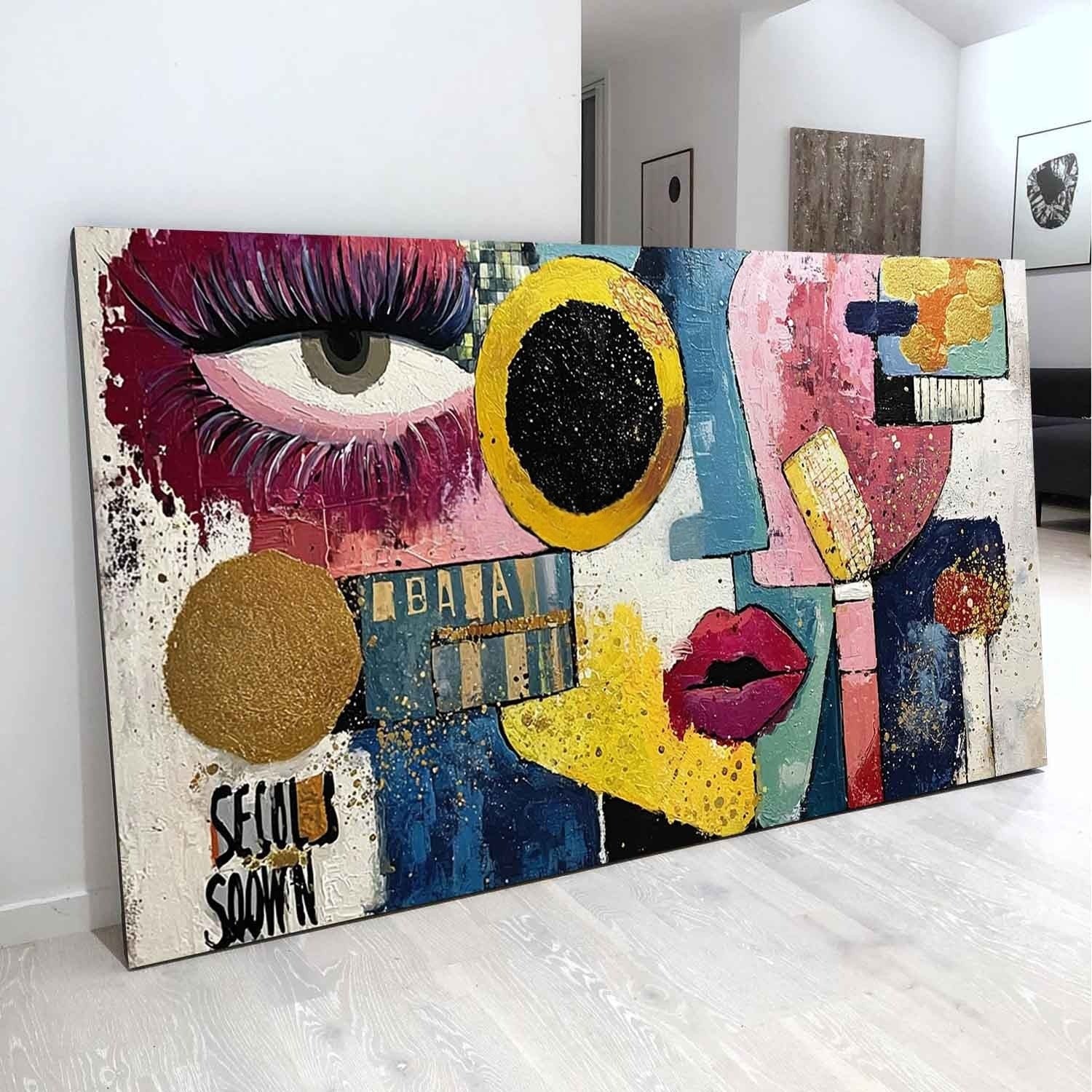 Cubist Pop Art Abstract Face Painting - Neutralighting