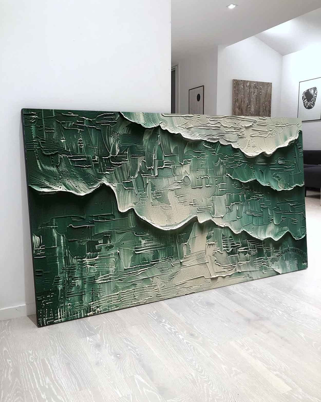 Wall Art Horizontal 3D Impasto Plaster - Neutralighting