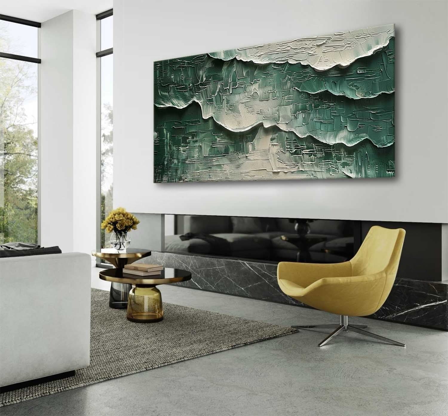 Wall Art Horizontal 3D Impasto Plaster - Neutralighting