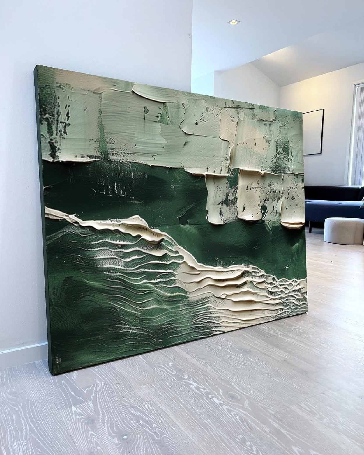 Wall Art Horizontal 3D Green Ocean - Neutralighting