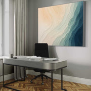 Wall Art Textured Gradient Wave Pattern - Neutralighting
