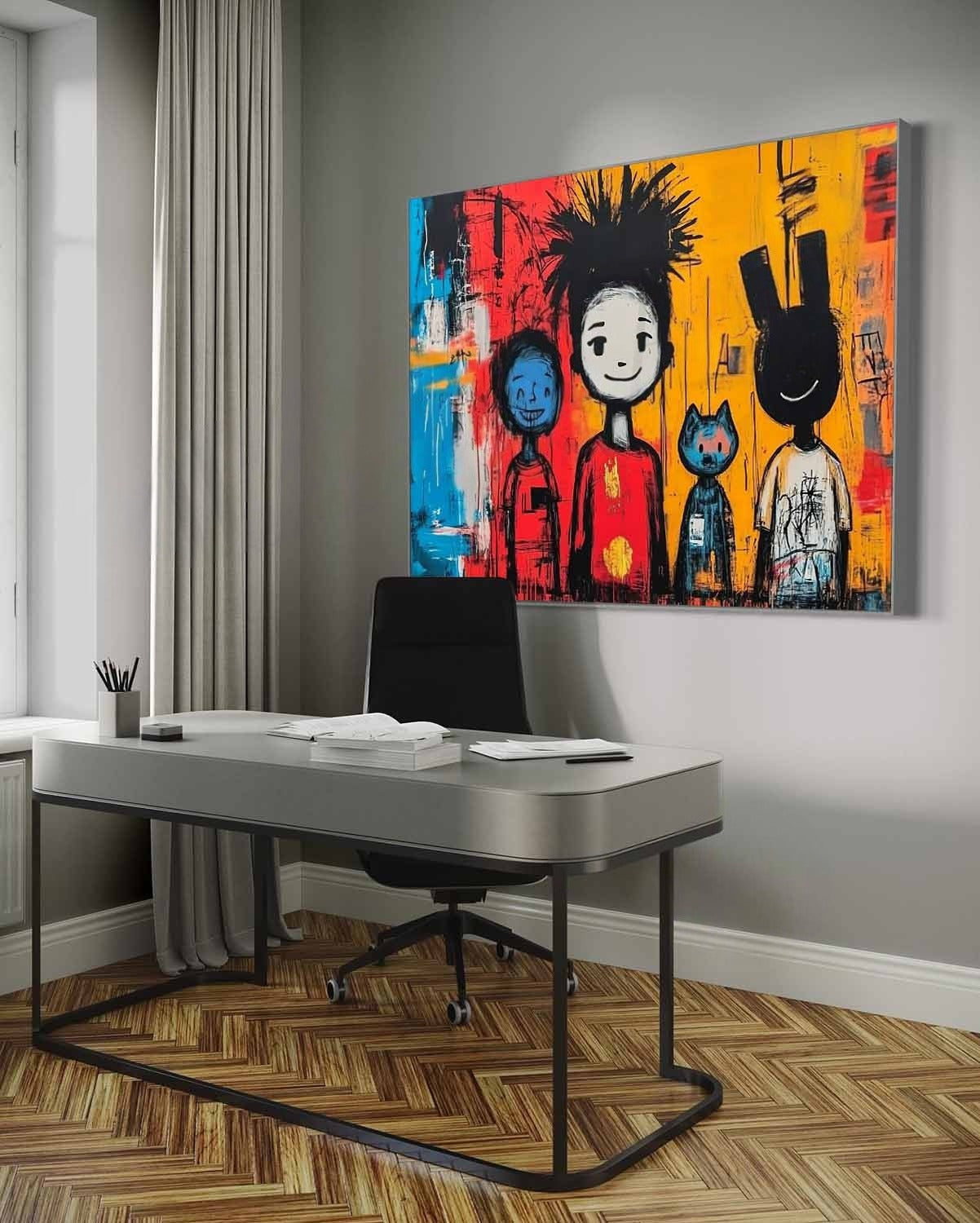 Wall Art Neo Expressionist Family - Neutralighting