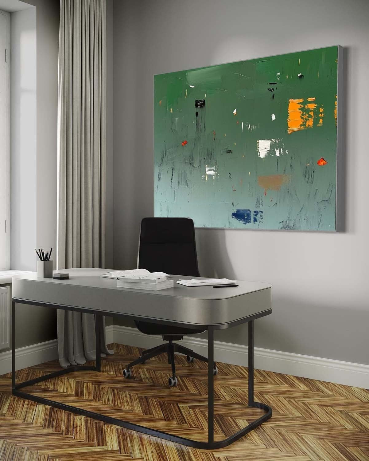 Wall Art Square Abstract Modern Minimalist - Neutralighting