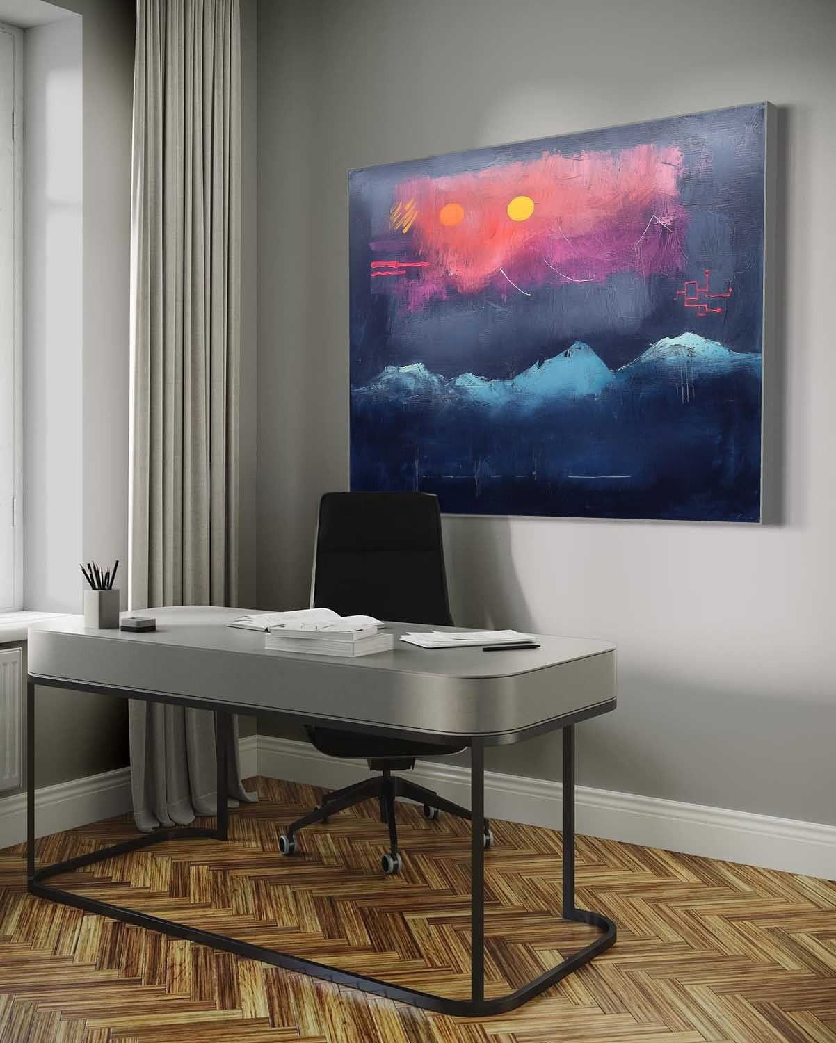 Wall Art Dramatic Textured Twilight - Neutralighting