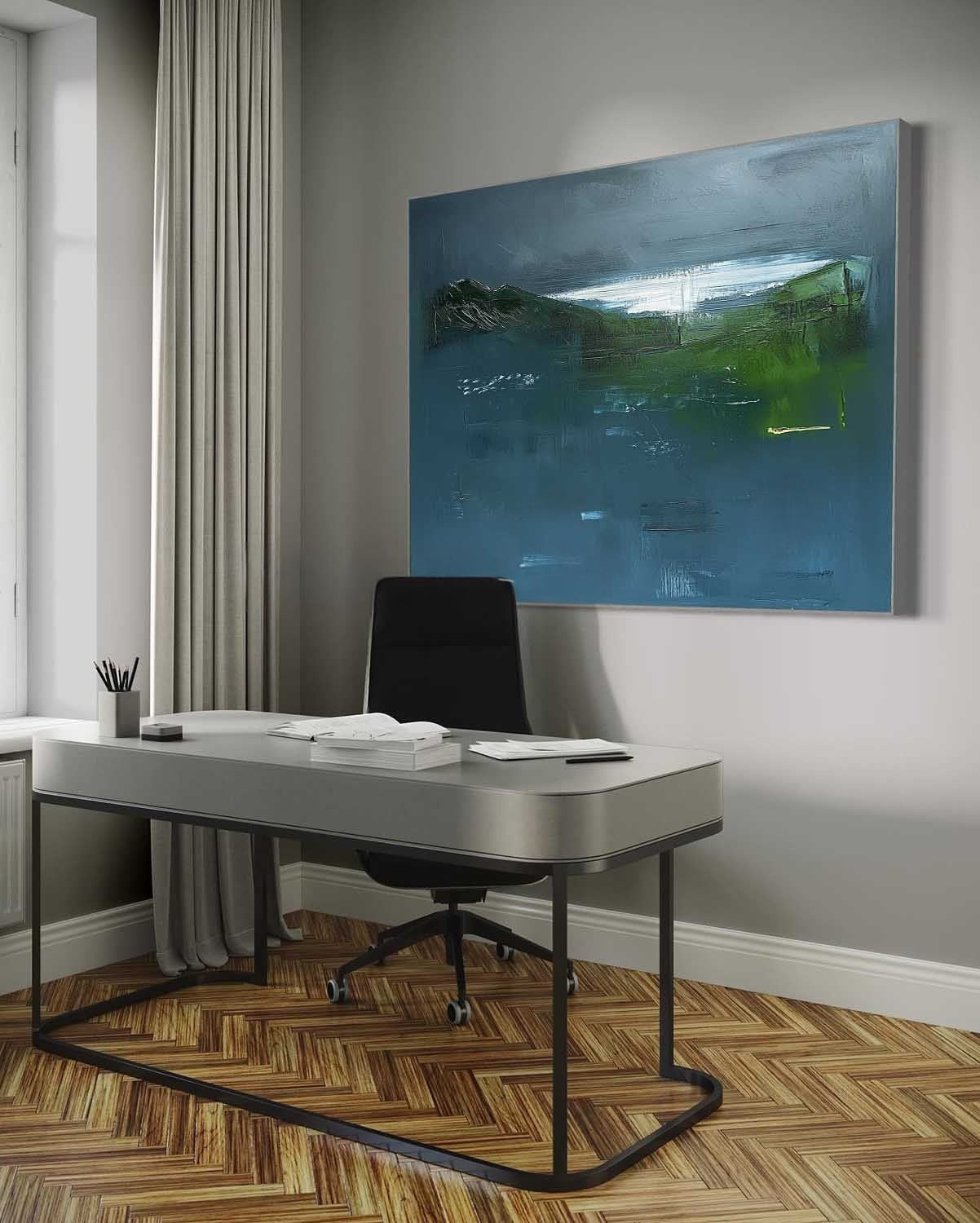 Wall Art Serene Textured Misty Green - Neutralighting